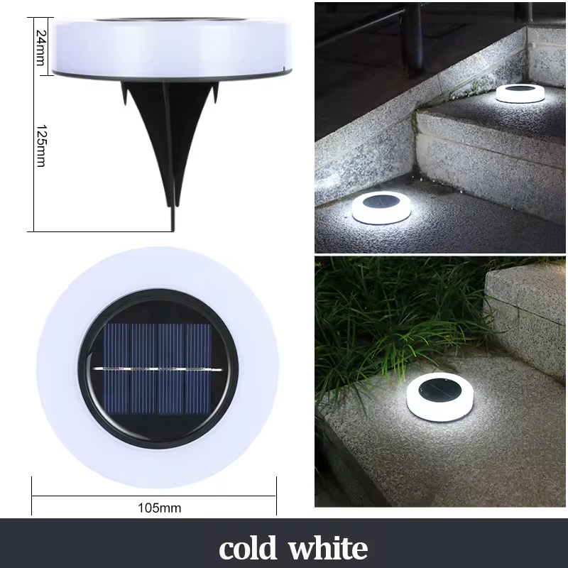 Thumbnail: Solar Ground Lights Outdoor Decorations, 12LED Solar Garden Lights Waterproof, S