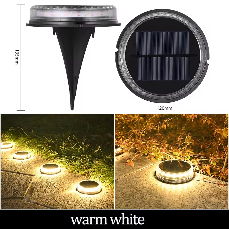 Thumbnail: Solar Ground Lights Outdoor Decorations, 12LED Solar Garden Lights Waterproof, S