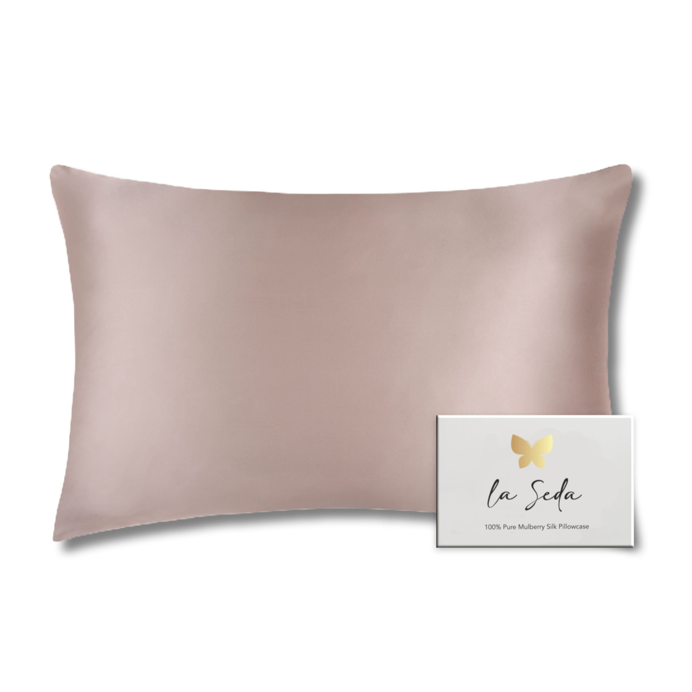 Canadian pure silk pillowcase in vintage rose for curly hair care, anti-aging skincare