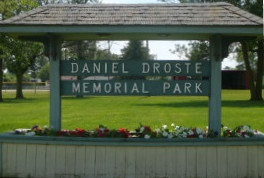 Picture of Daniel Droste Memorial Park sign