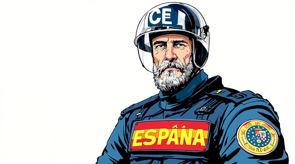 Imagen creada por IA de Policía española con la impronta del ICE 