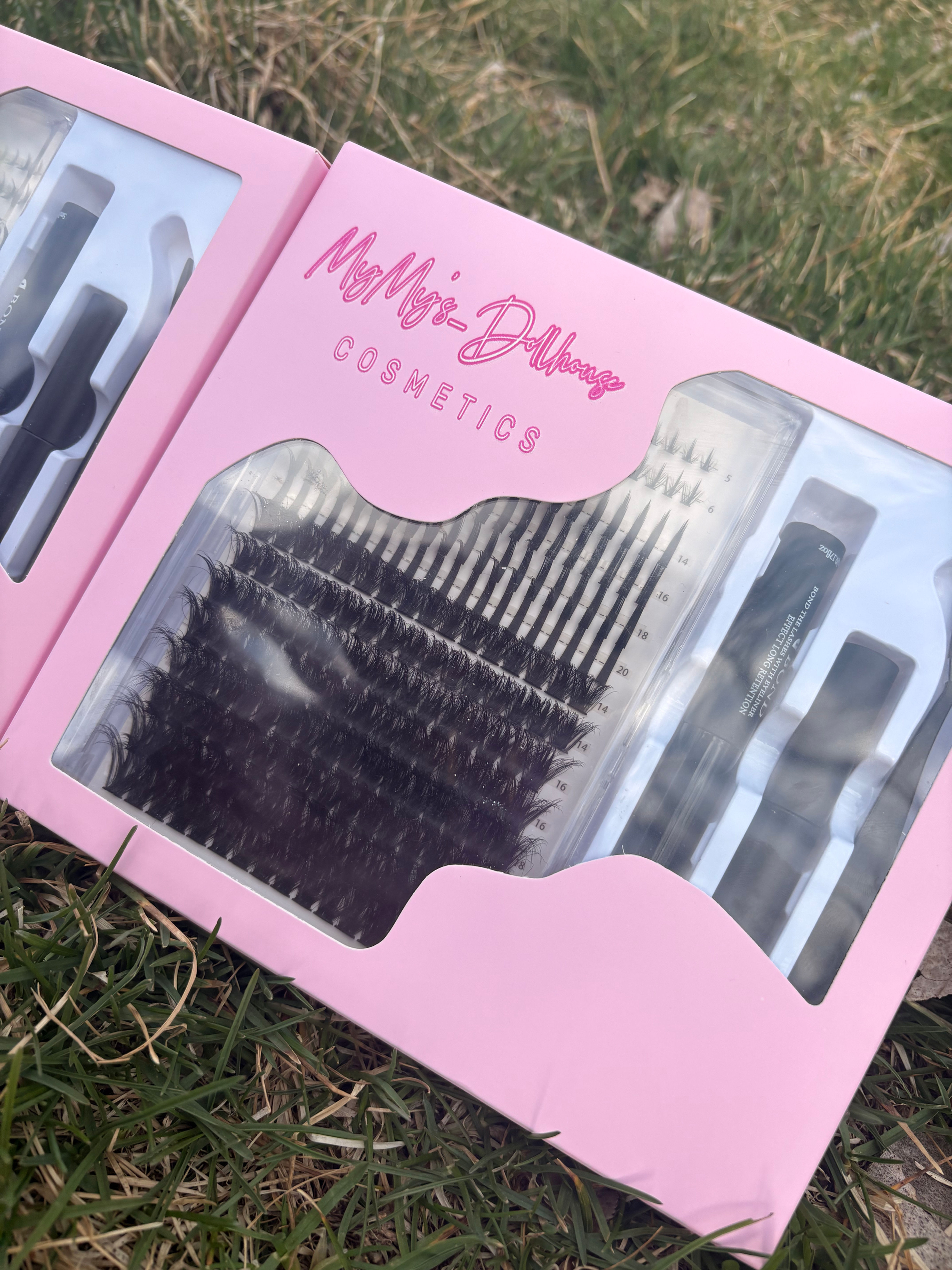 MyMy's Dollhouse Cosmetics pink lash clusters box