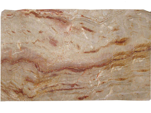 Orange and red slab of quartzite.