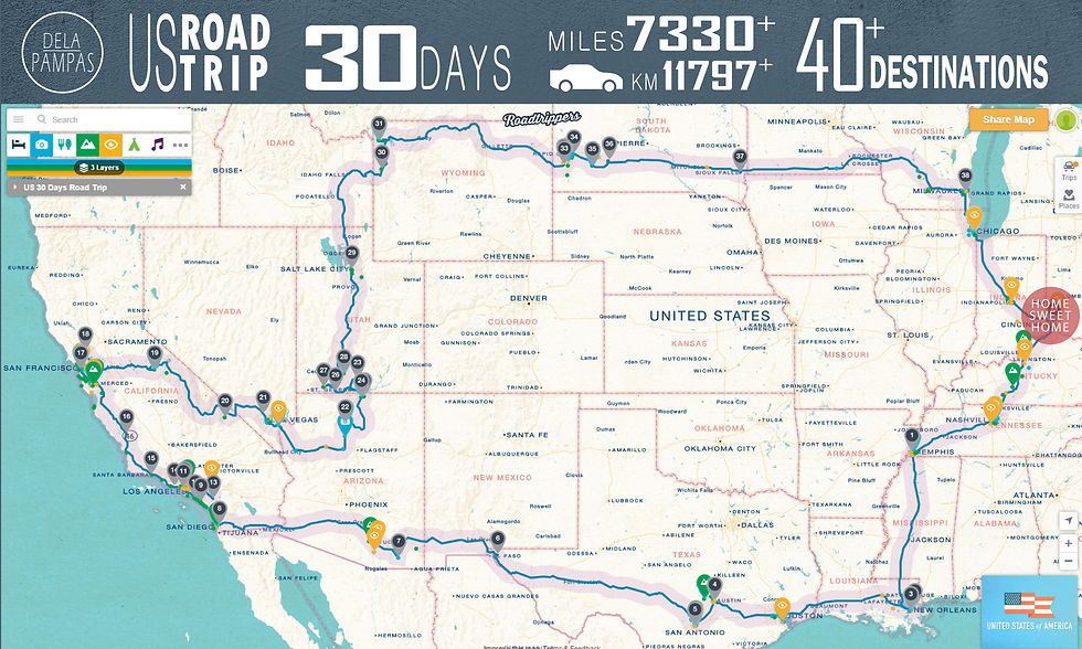 30 DAYS US ROAD TRIP