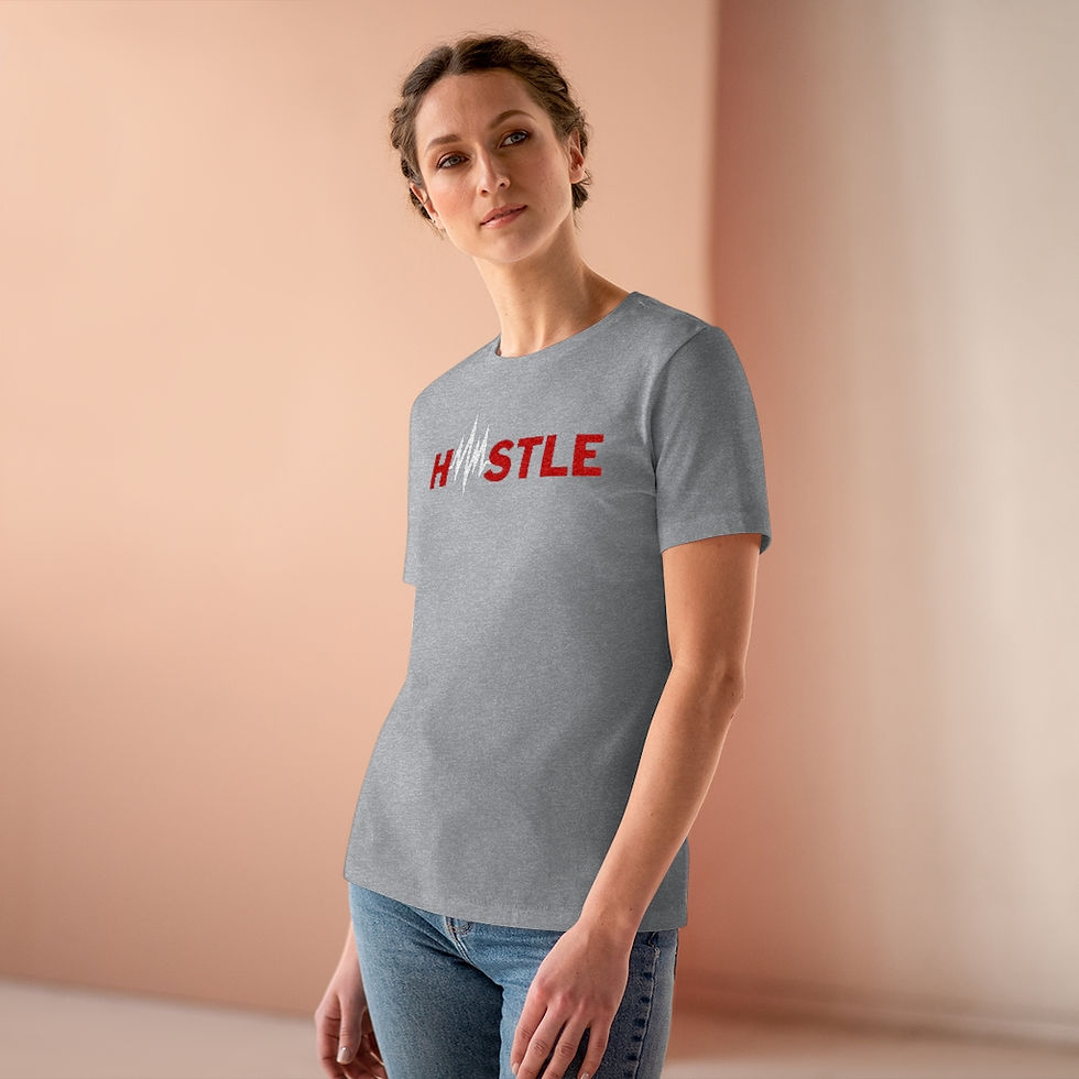 Thumbnail: Hustler's Heart - Red Women's Regular Fit Premium Tee