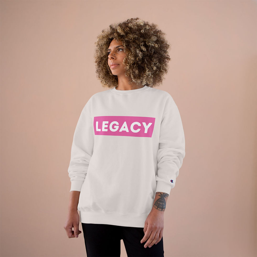 Thumbnail: Legacy Bold Pink Box Logo Crewneck Sweatshirt — Champion