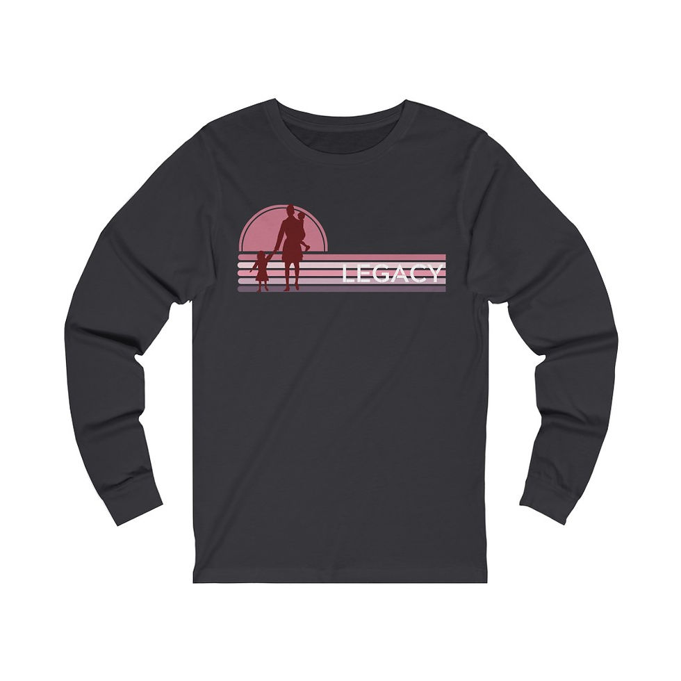 Thumbnail: A Mother's Legacy - 2 Kids - Unisex Jersey Long Sleeve Tee 