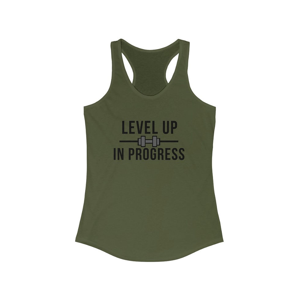 Thumbnail: Level Up In Progress - Gray - Women's Ideal Racerback Tank