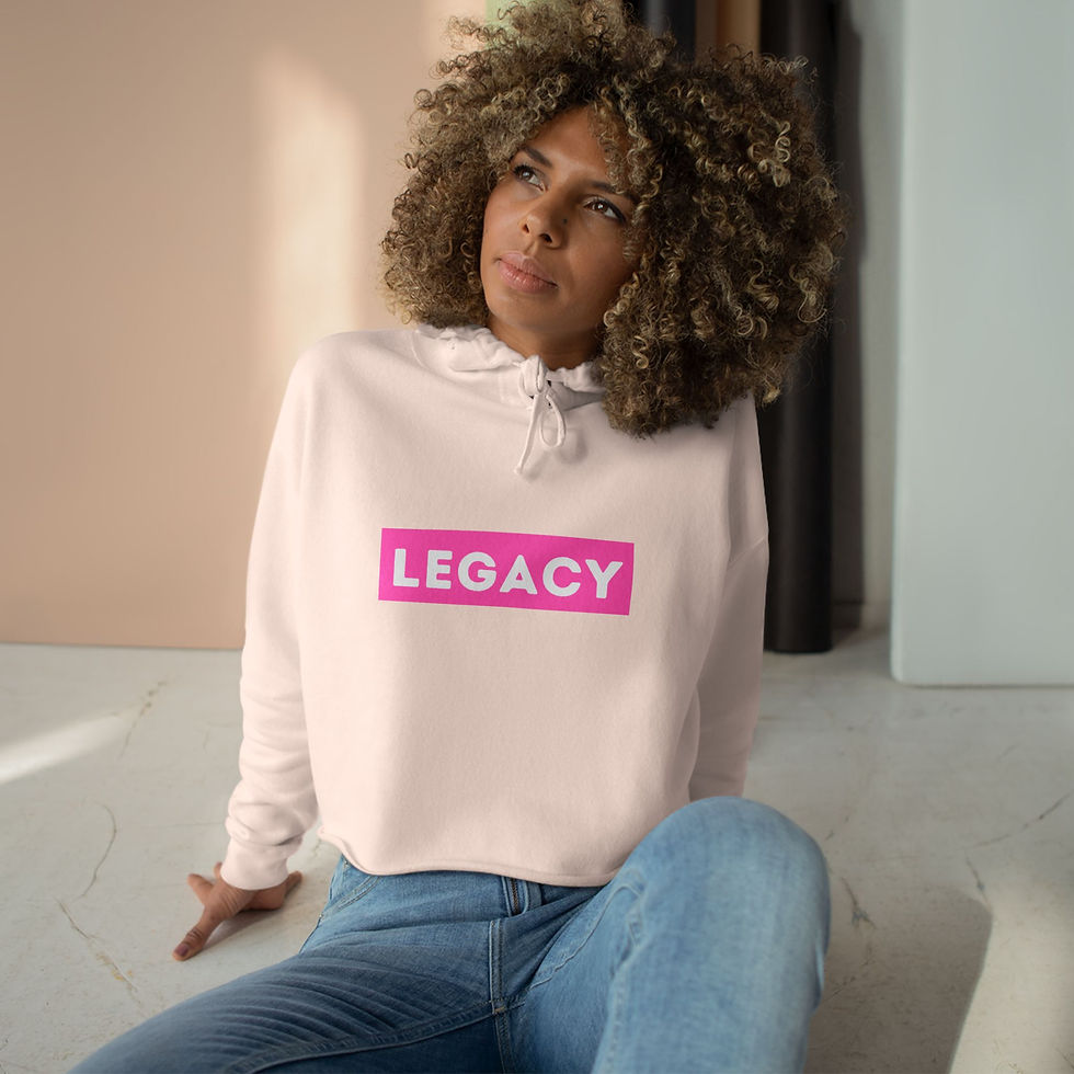 Thumbnail: LEGACY - Pink - Crop Hoodie