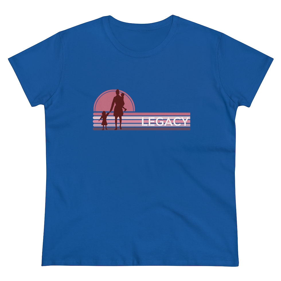 Thumbnail: Women's Heavy Cotton Tee - A Mother's Legacy - 2 Kids