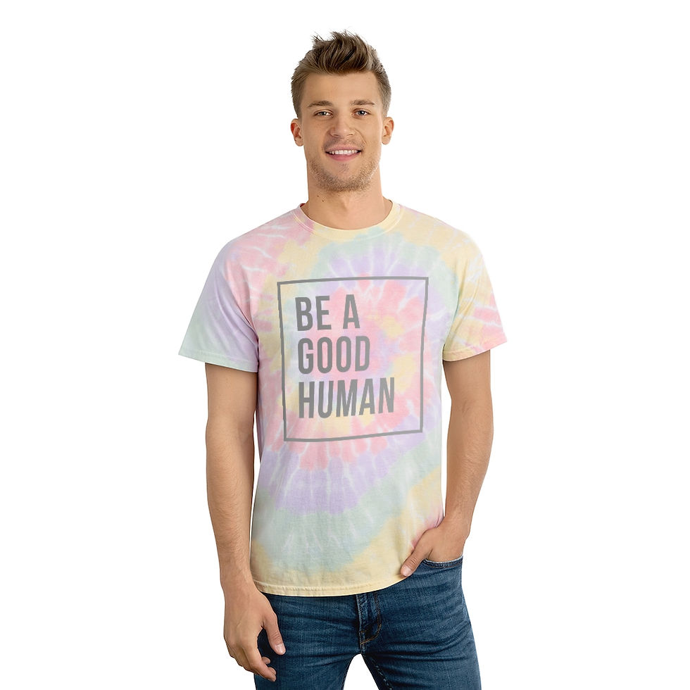 Thumbnail: Be a Good Human - Tie-Dye Tee, Spiral