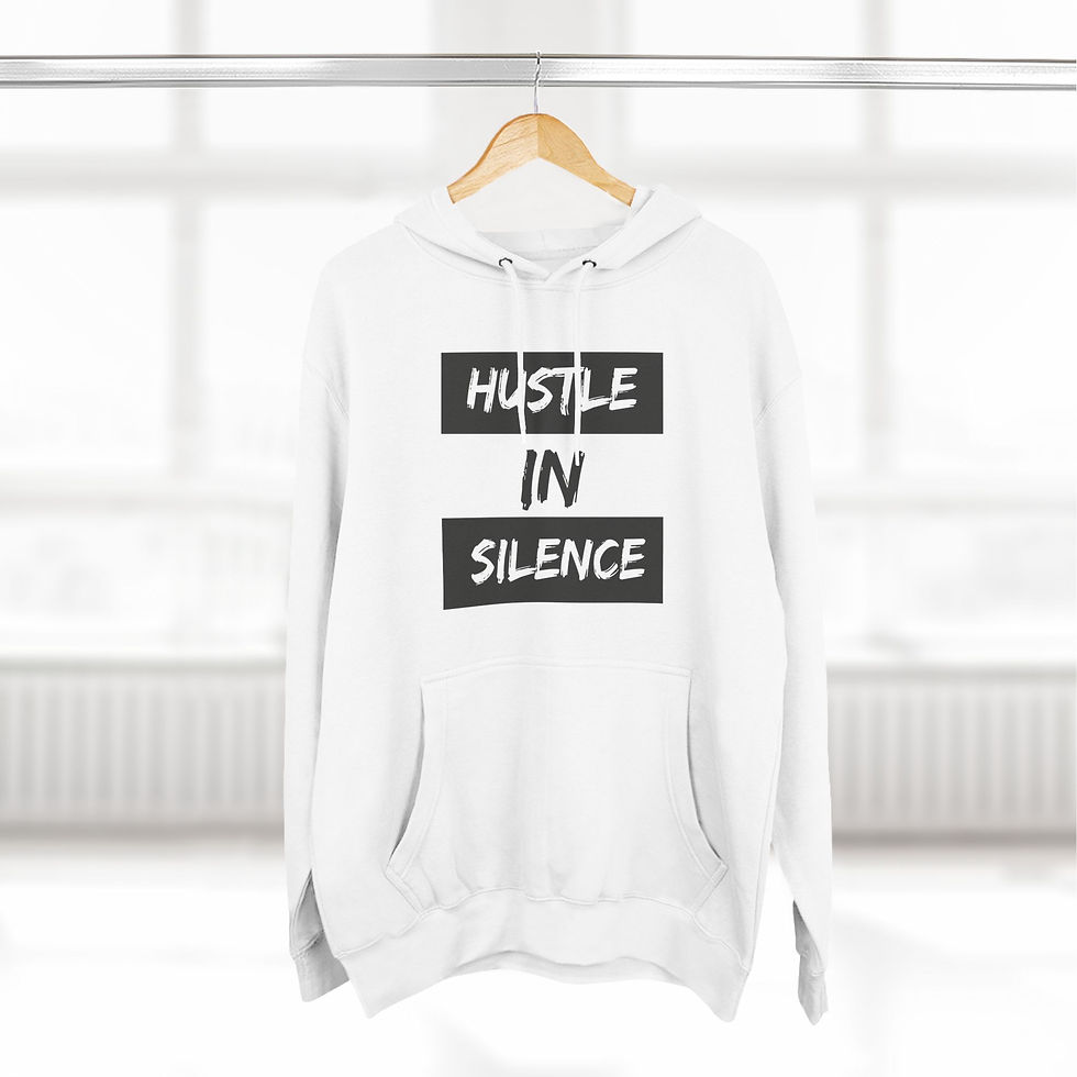Thumbnail: Hustle in Silence - Unisex Premium Pullover Hoodie