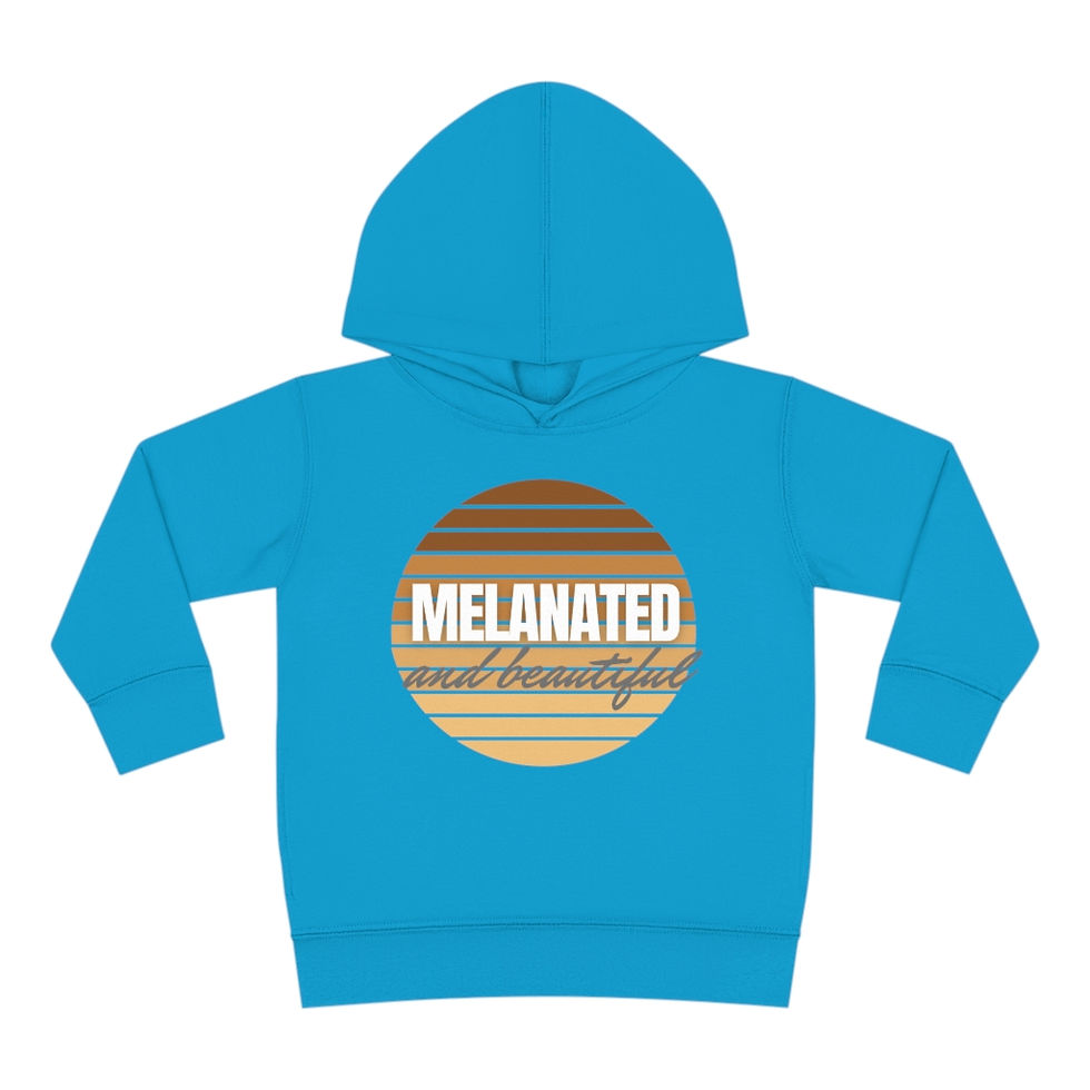 Thumbnail: Melanated and Beautiful - Toddler Pullover Fleece Hoodie