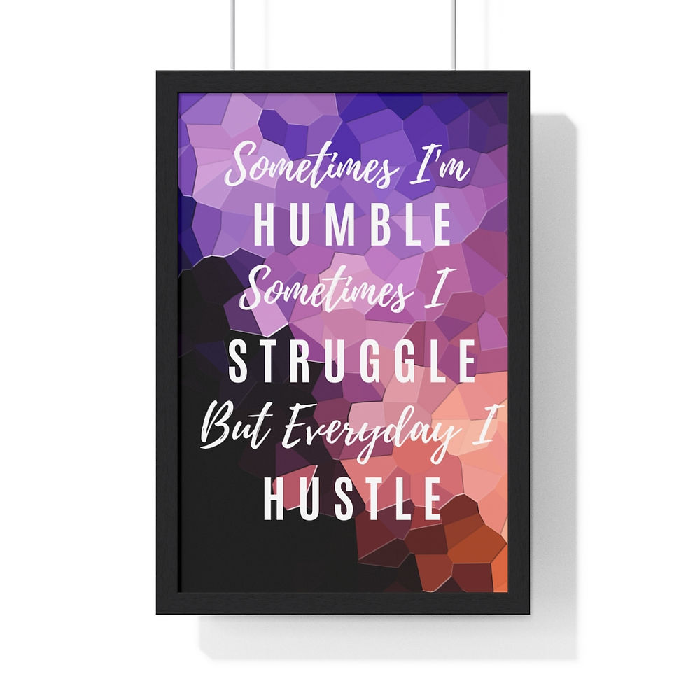 Thumbnail: Premium Framed Vertical Poster - Humble Struggle Hustle 2