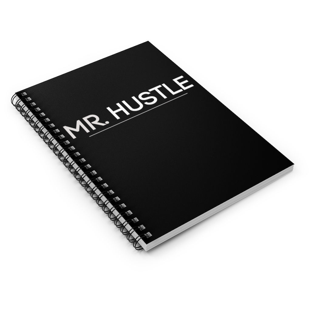 Black Spiral Notebook - Ruled Line - MR. HUSTLE
