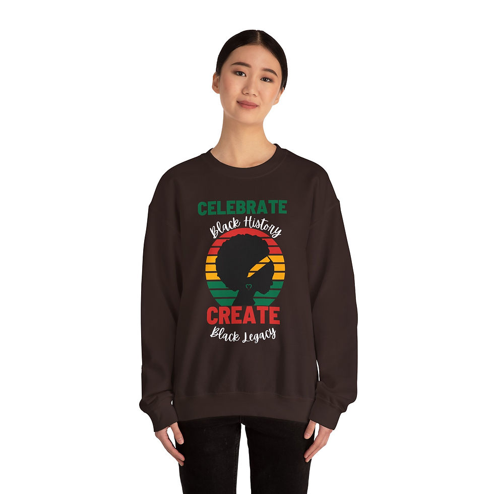 Thumbnail: Celebrate Black History - Create Black Legacy 2 Heavy Blend™ Crewneck Sweatshirt