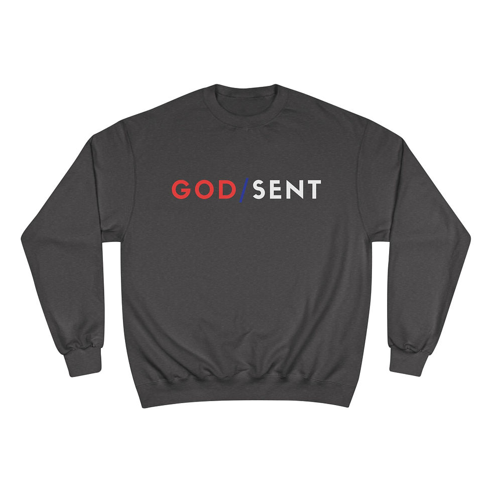 Thumbnail: God / Sent - Champion Sweatshirt - Red & Blue