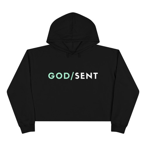 God Sent - Mint Crop Hoodie | Designs by Midnight