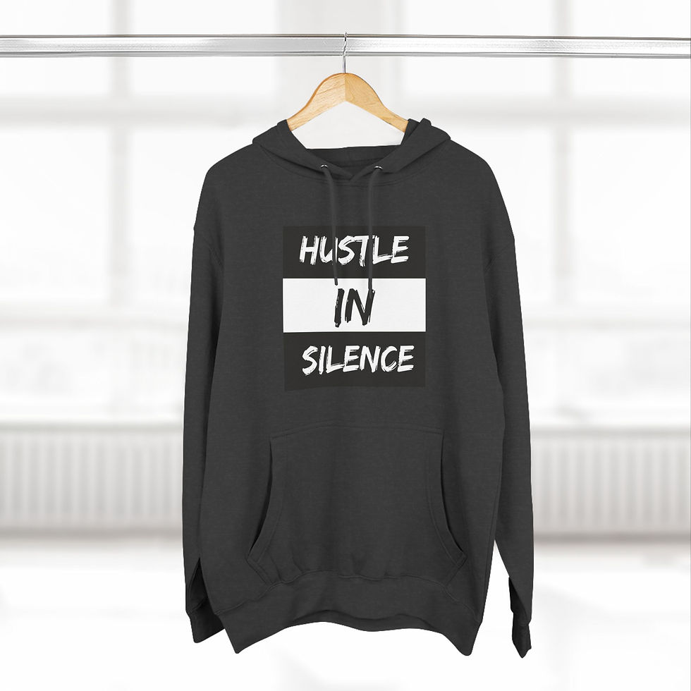 Thumbnail: Hustle in Silence - Unisex Premium Pullover Hoodie