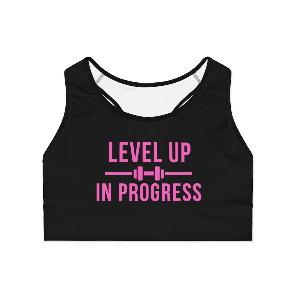 Level Up in Progress - Pink - Sports Bra