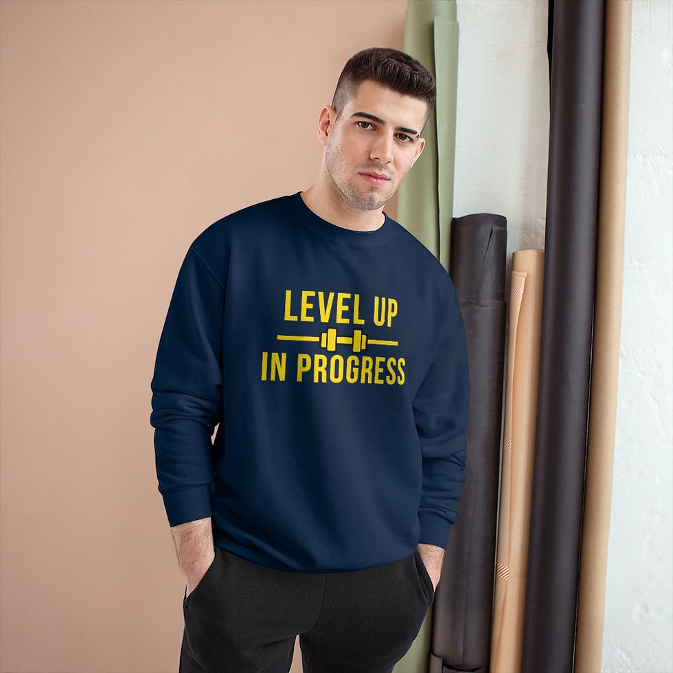 Thumbnail: Level Up In Progress - Yellow - Champion Sweatshirt