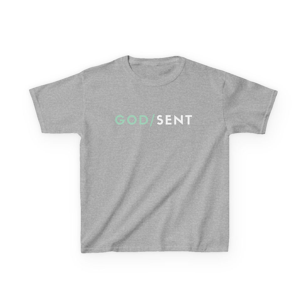 Thumbnail: God Sent - Kids Heavy Cotton™ Tee - Mint & White