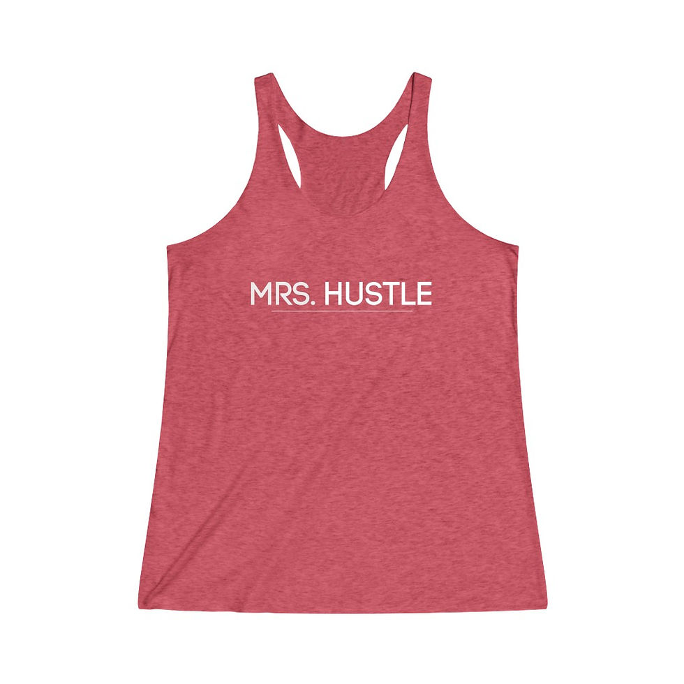 Thumbnail: Women's Tri-Blend Racerback Tank - MRS. HUSTLE