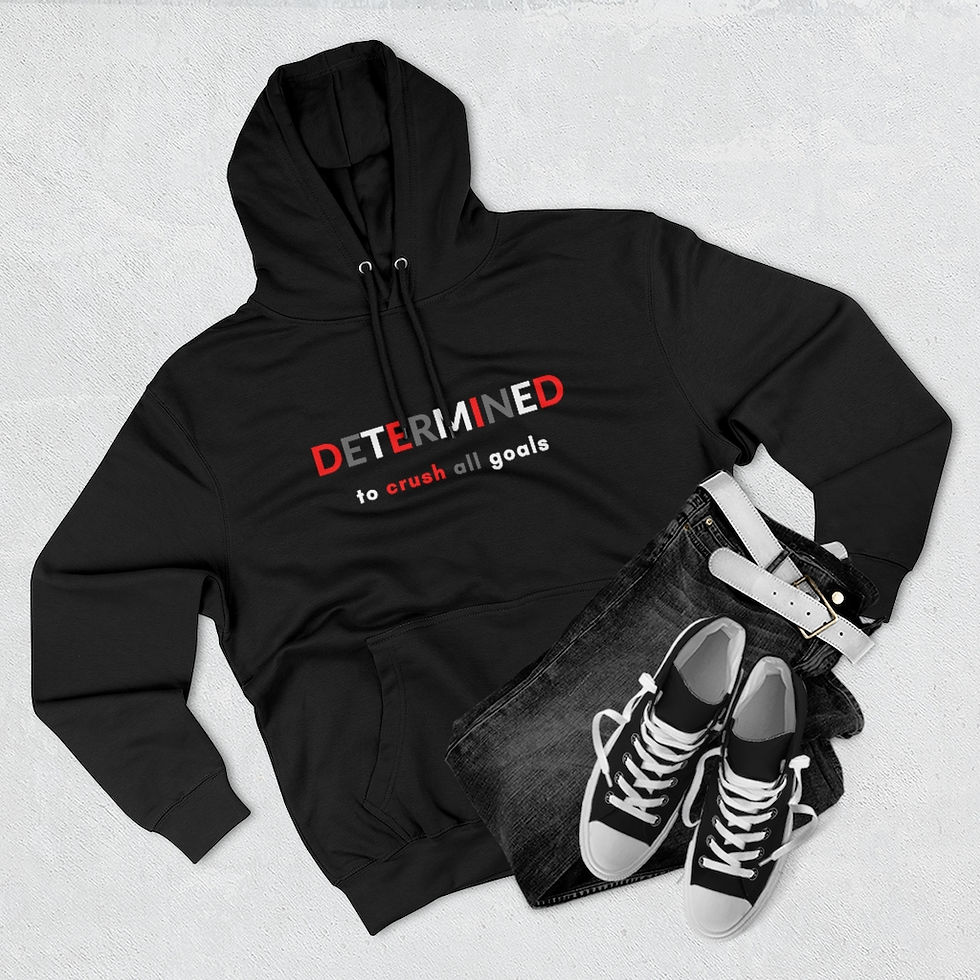 Thumbnail: DETERMINED to crush all goals -  Premium Pullover Hoodie