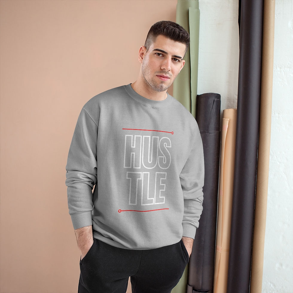 Thumbnail: HUSTLE w Red Lines Champion Sweatshirt