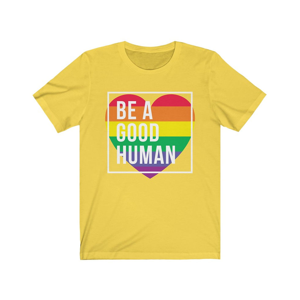 Thumbnail: Be a Good Human - PRIDE Heart Unisex Jersey Tee
