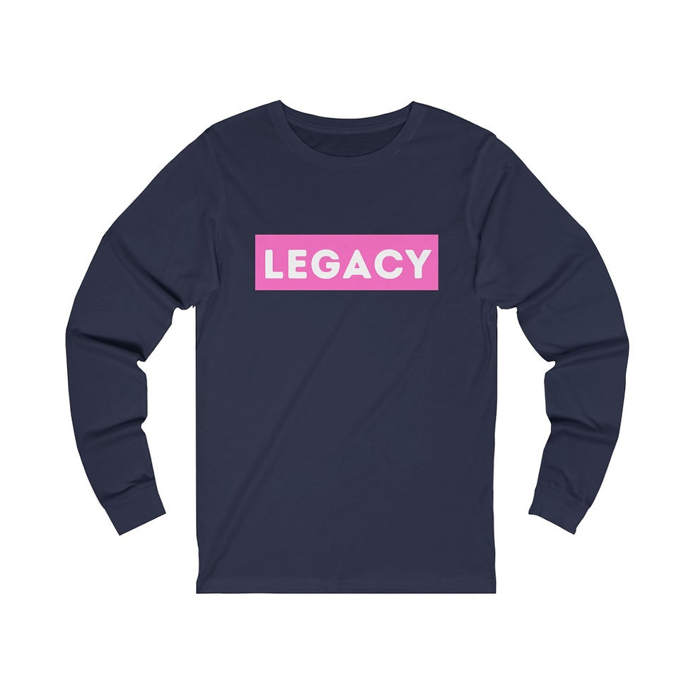 Thumbnail: LEGACY - Pink Block - Unisex Jersey Long Sleeve Tee