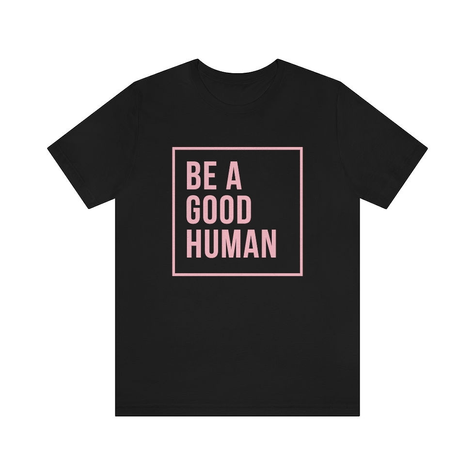Thumbnail: Be a Good Human - Pink - Unisex Jersey Short Sleeve Tee