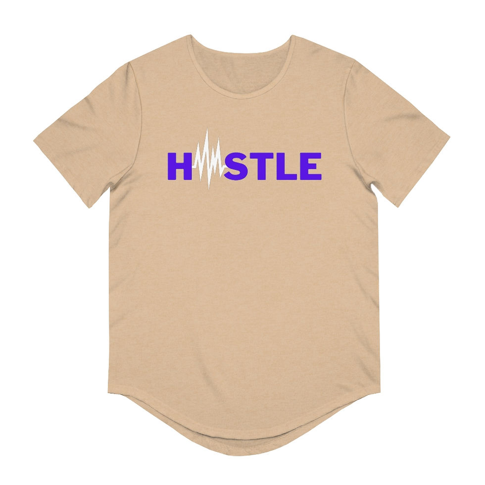 Thumbnail: Hustler's Heart Purple - Men's Jersey Curved Hem Tee