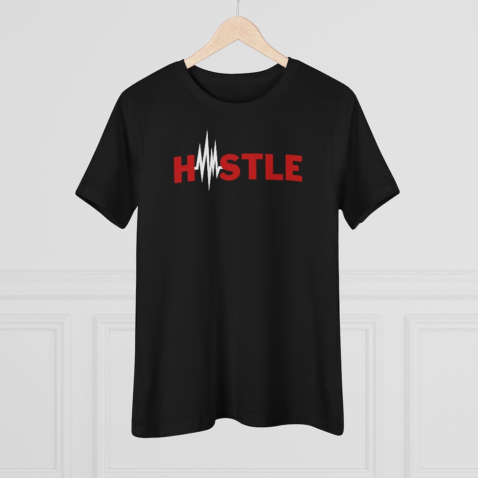 Thumbnail: Hustler's Heart - Red Women's Regular Fit Premium Tee