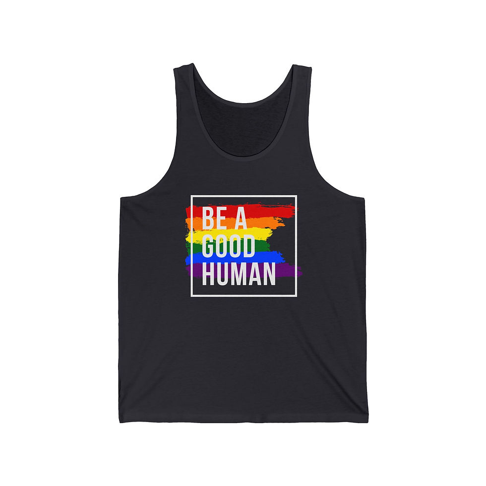 Thumbnail: Be a Good Human - PRIDE - Unisex Jersey Tank