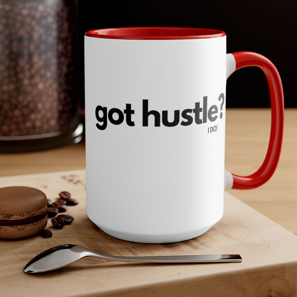 Thumbnail: got hustle? - I DO! Accent Mug