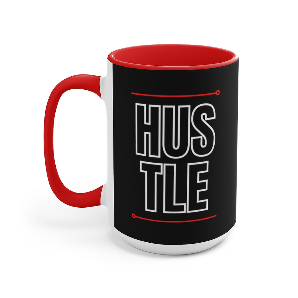 Thumbnail: HUSTLE w Red Bars - Accent Mug