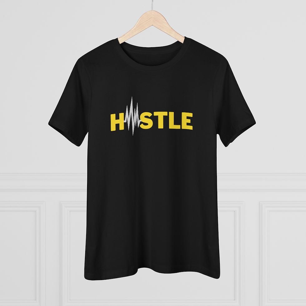 Thumbnail: Hustler's Heart - Yellow Women's Regular Fit Premium Tee