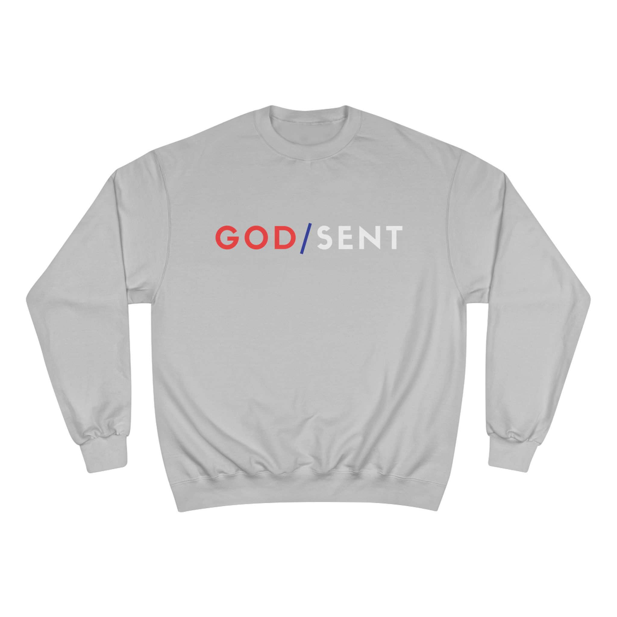 God / Sent - Champion Sweatshirt - Red & Blue