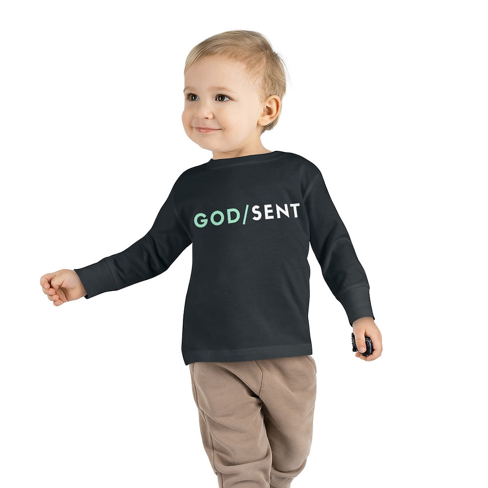Thumbnail: God Sent - Mint - Toddler Long Sleeve Tee