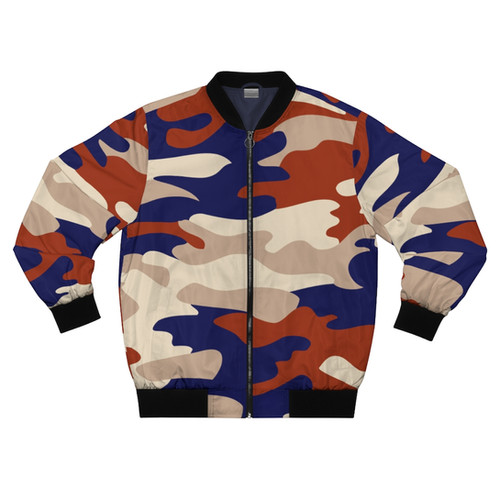 blue camo bomber jacket