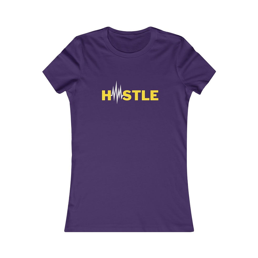 Thumbnail:  Hustler's Heart - Yellow Women's Slim Fit Premium Tee