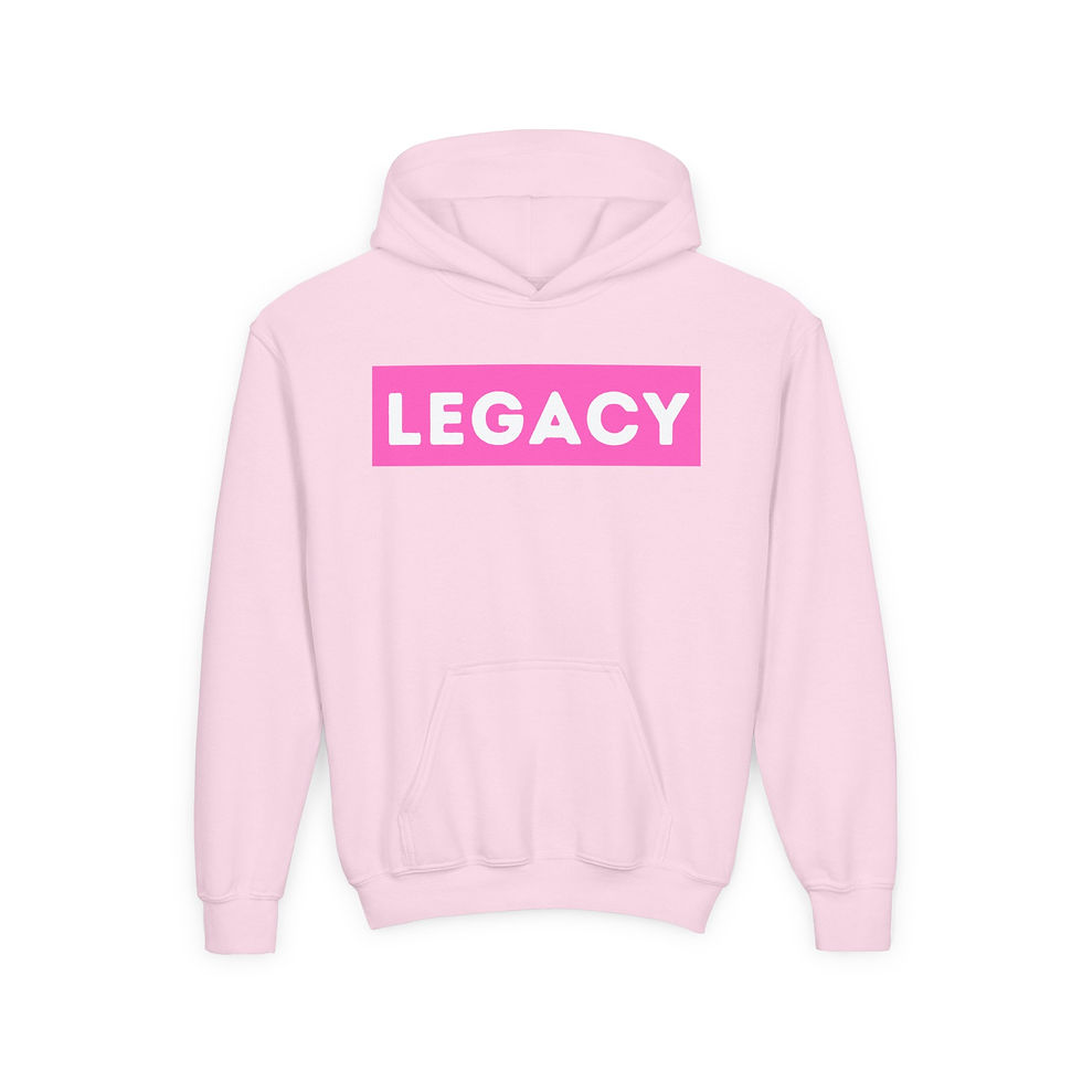 Thumbnail: LEGACY - Pink - Youth Heavy Blend Hooded Sweatshirt