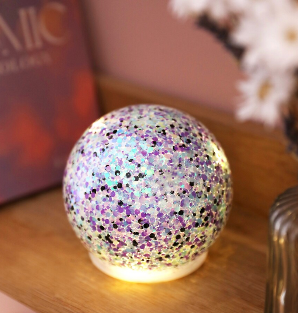Thumbnail: Small LED Moonrise Glitter Light Globe