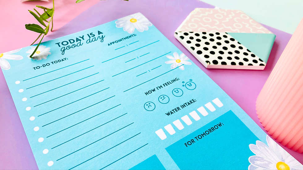 Thumbnail: A5 Daisy Blue To Do List Pad