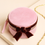 Thumbnail: Pink and Burgundy Velvet Bow Mini Round Jewellery Case
