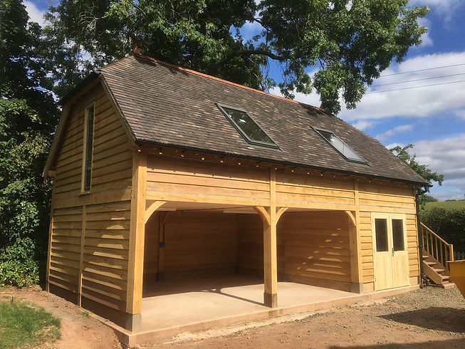 Oak framed garage
