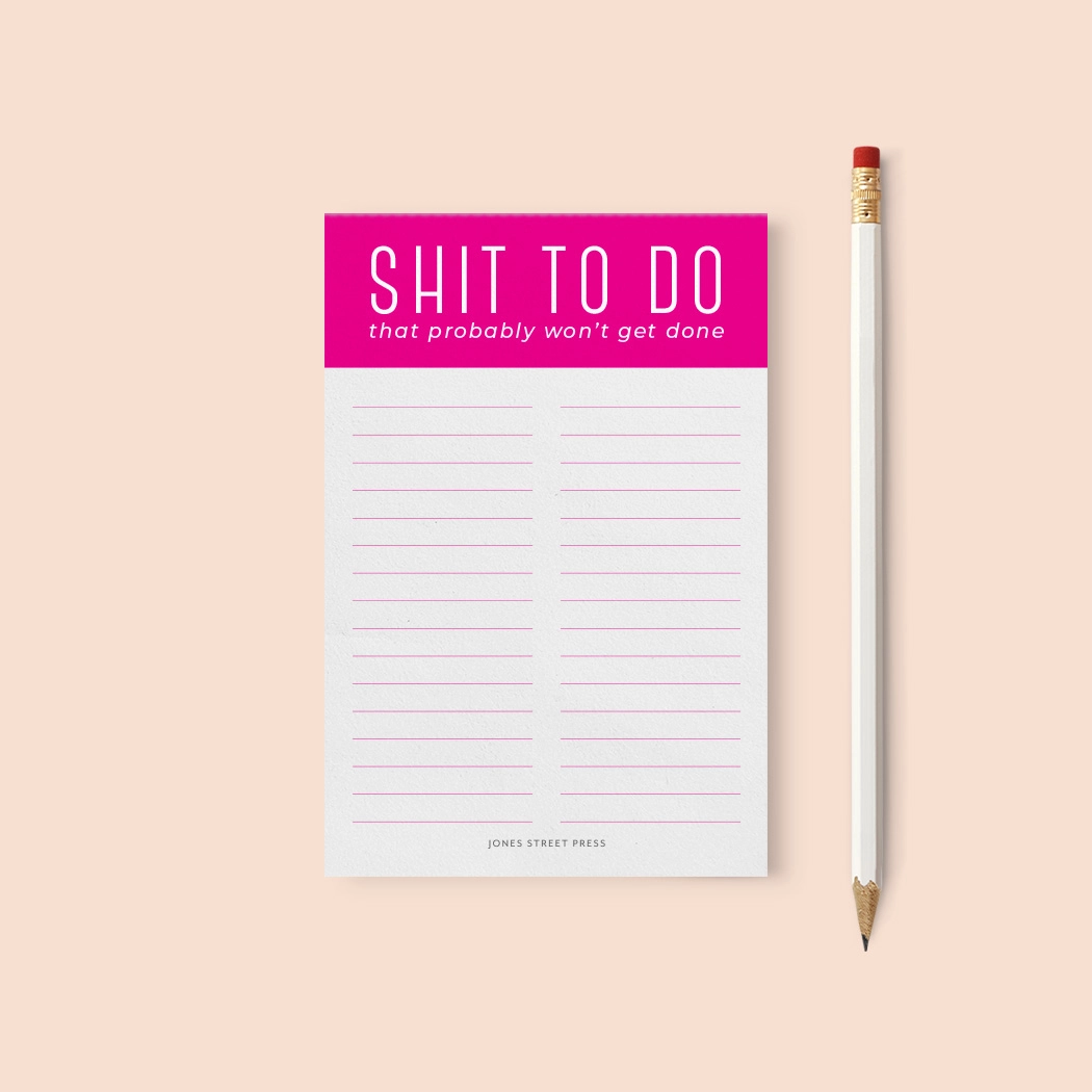 Funny notepad - shit to do that probably won't get done