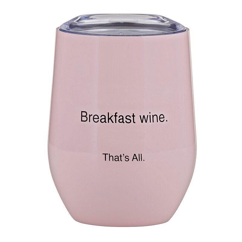 Breakfast Wine-Stainless Steel Wine Tumbler, Pink