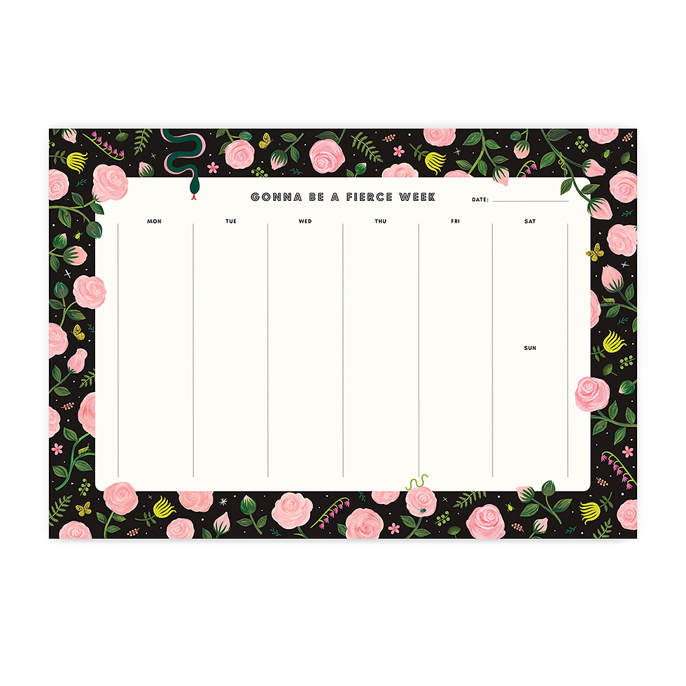 Girl w/ Knife-Gonna Be A Fierce Week Weekly Notepad